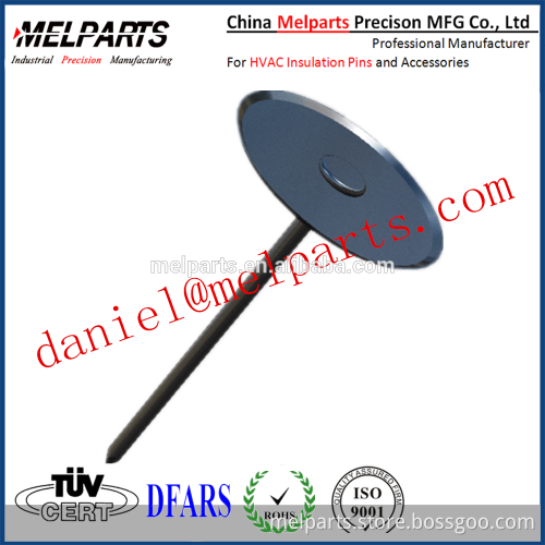 Duct insulation welding pins
